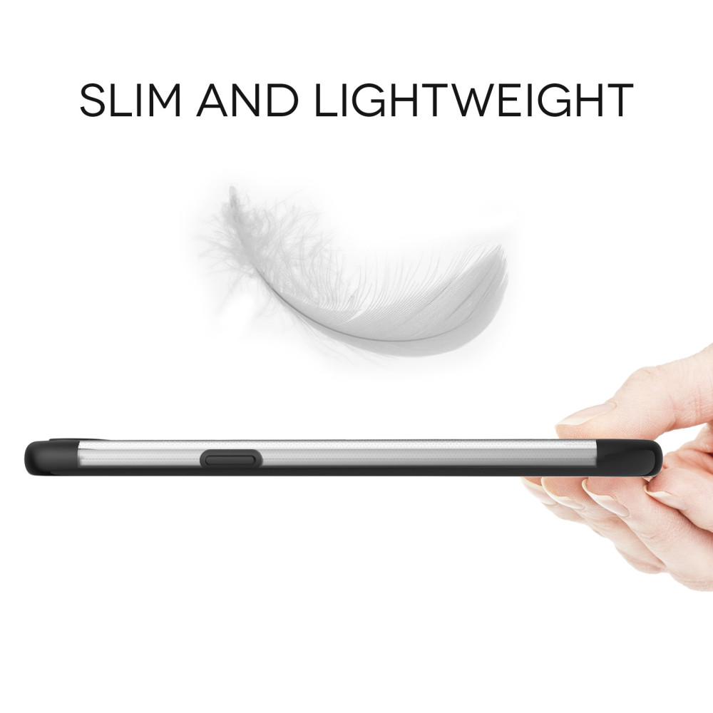 Caseflex Θήκη Σιλικόνη OnePlus 5T - Clear/Black & Screen Protector (ONE-PLUS-Z407)