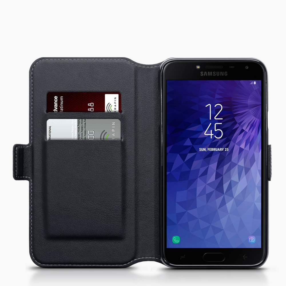 Terrapin Low Profile Δερμάτινη Θήκη - Πορτοφόλι Samsung Galaxy J4 2018 - Black (117-002a-075)