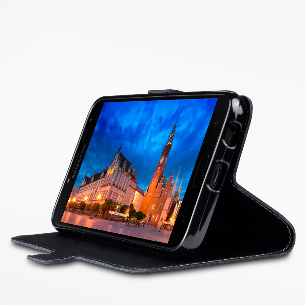 Terrapin Low Profile Δερμάτινη Θήκη - Πορτοφόλι Samsung Galaxy J4 2018 - Black (117-002a-075)