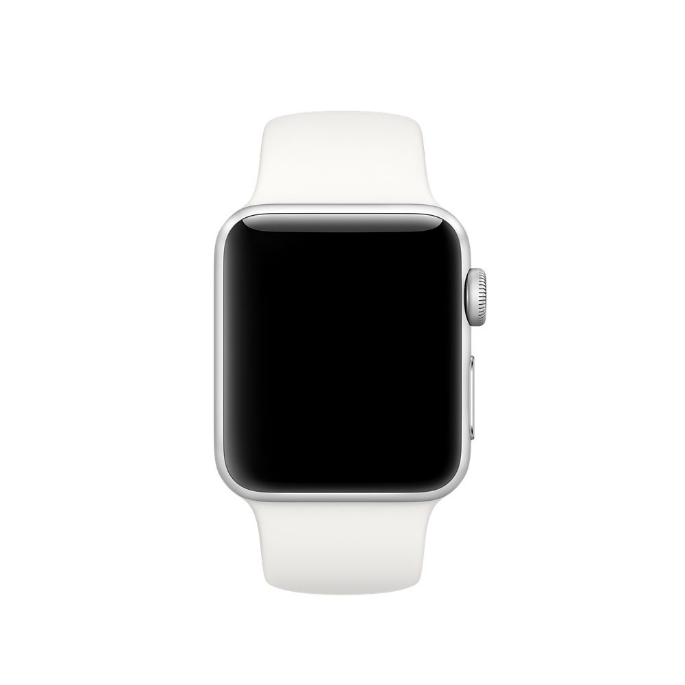Ανταλλακτικό Λουράκι Σιλικόνης Apple Watch 1/2/3 (38mm) - White (13619) - OEM