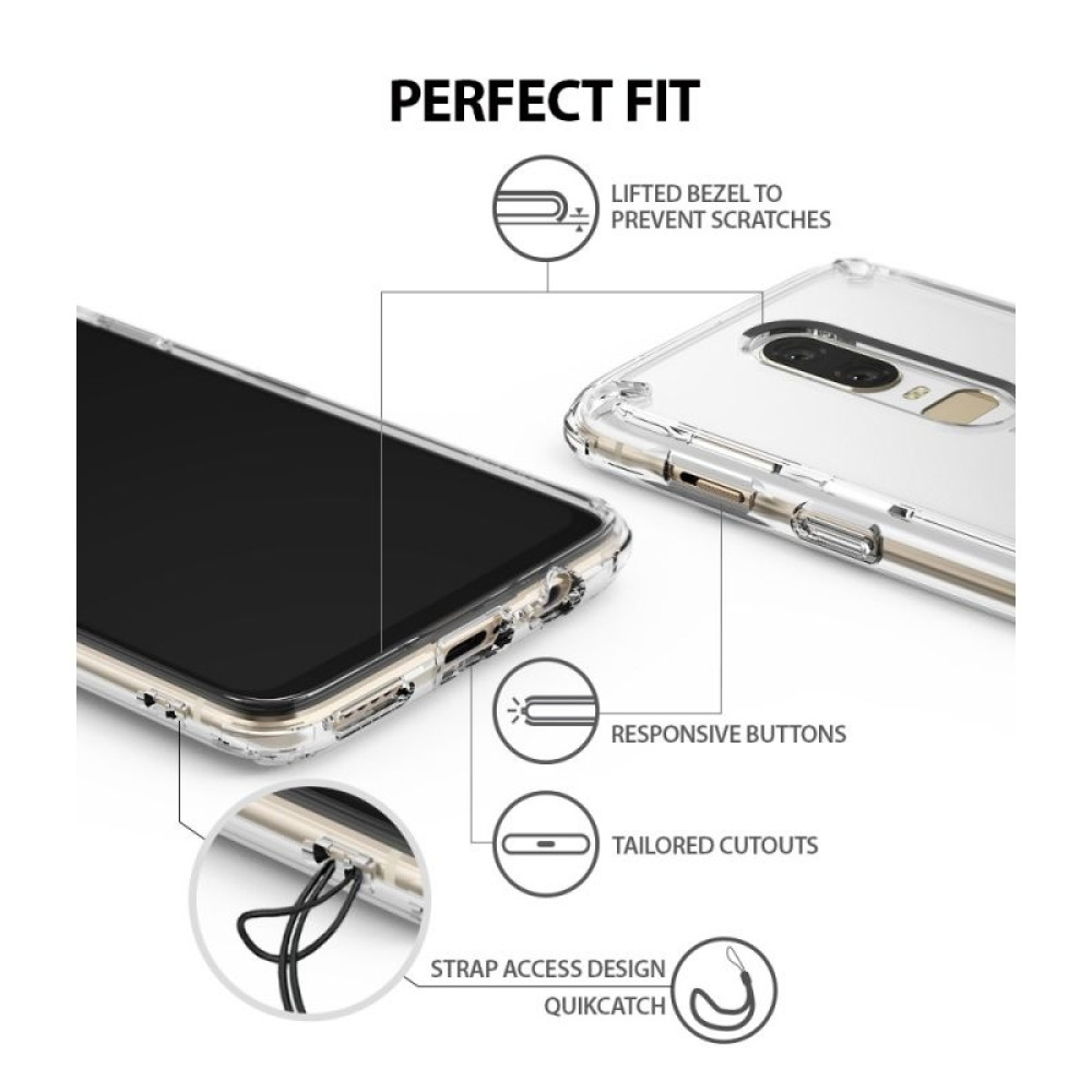Ringke Fusion Θήκη με TPU Bumper OnePlus 6 - Clear (13633)