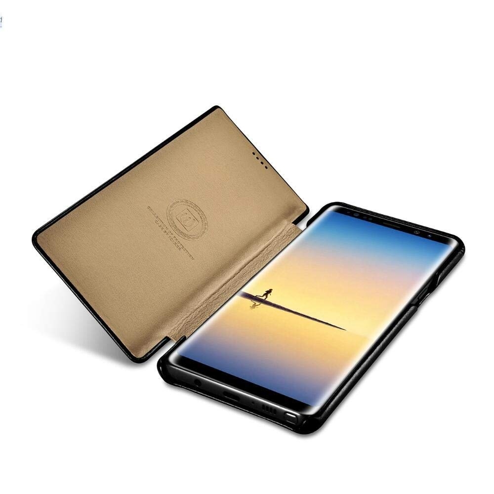 iCarer Vintage Series Side-Open Δερμάτινη Θήκη Samsung Galaxy Note 9 - Black (13926)