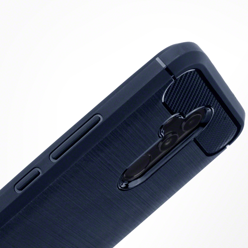 Terrapin Θήκη Σιλικόνης Carbon Fibre Design Huawei Mate 20 Lite - Dark Blue (118-083-185)