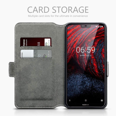 Terrapin Θήκη - Πορτοφόλι Nokia 6.1 Plus - Grey (117-001-309)