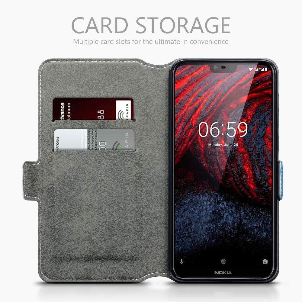 Terrapin Θήκη - Πορτοφόλι Nokia 6.1 Plus - Light Blue (117-001-308)