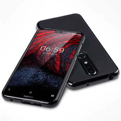 Terrapin Θήκη Σιλικόνης Nokia 6.1 Plus - Black Matte (118-001-278)