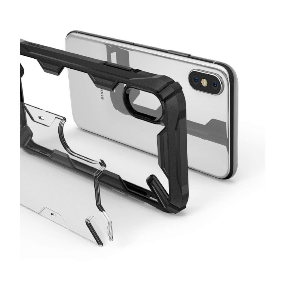 Ringke Fusion-X Θήκη iPhone XS Max με TPU Bumper - Black (14242)