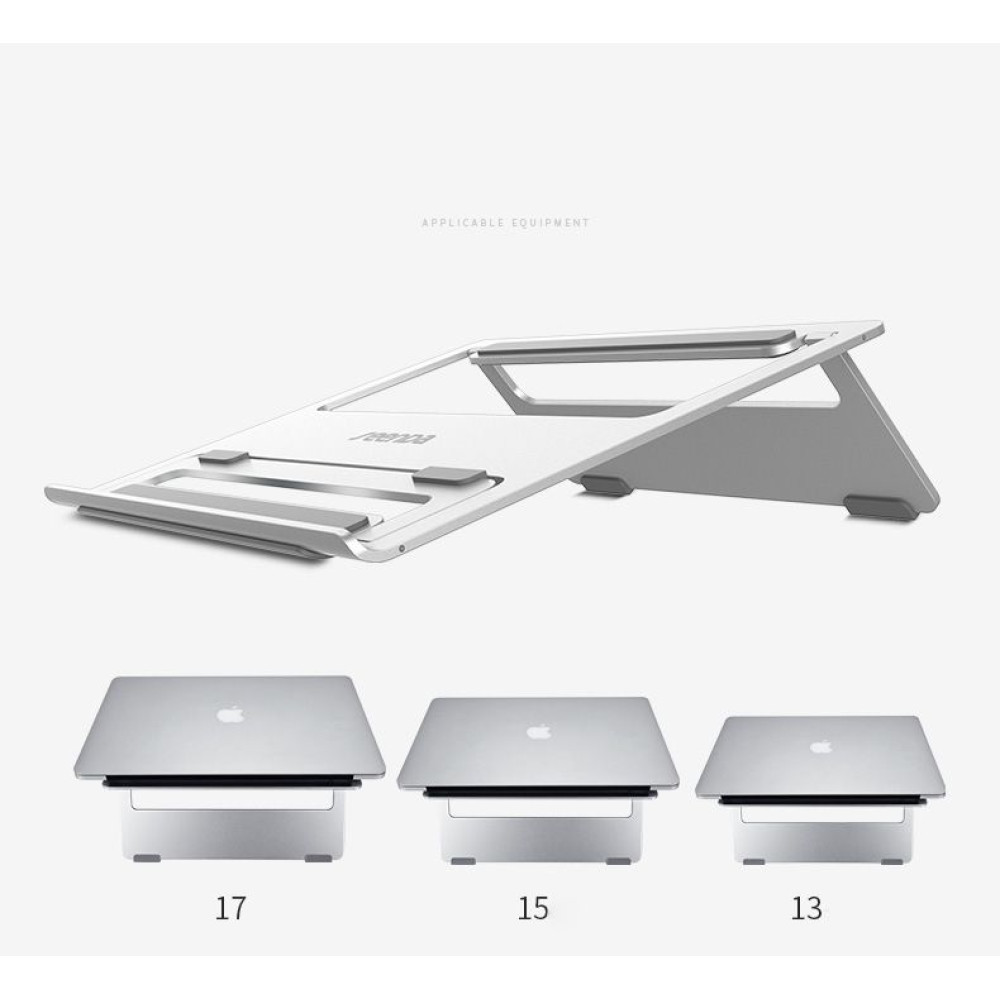 Seenda Aluminum Foldable Stand - Universal Βάση Αλουμινίου για Laptop / Macbook 10'' - 15'' ίντσες - Silver (14250)