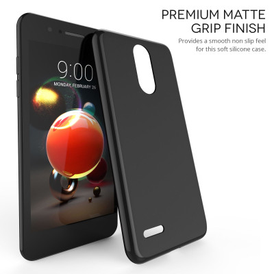 Caseflex Θήκη Σιλικόνης LG K9 / K8 2018 - Black Matte (CS000006LG)