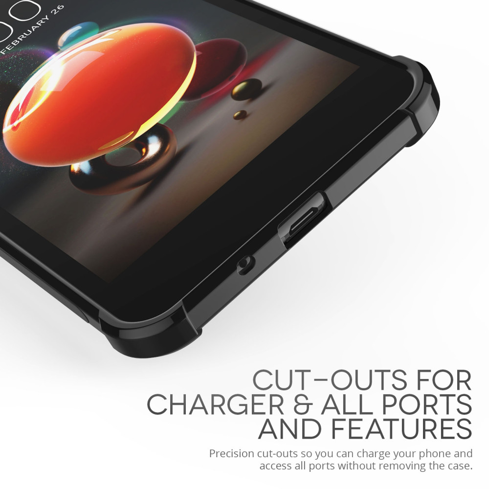 Caseflex Θήκη Σιλικόνης Carbon Fibre Effect LG K9 / K8 2018 - Black (CS000010LG)