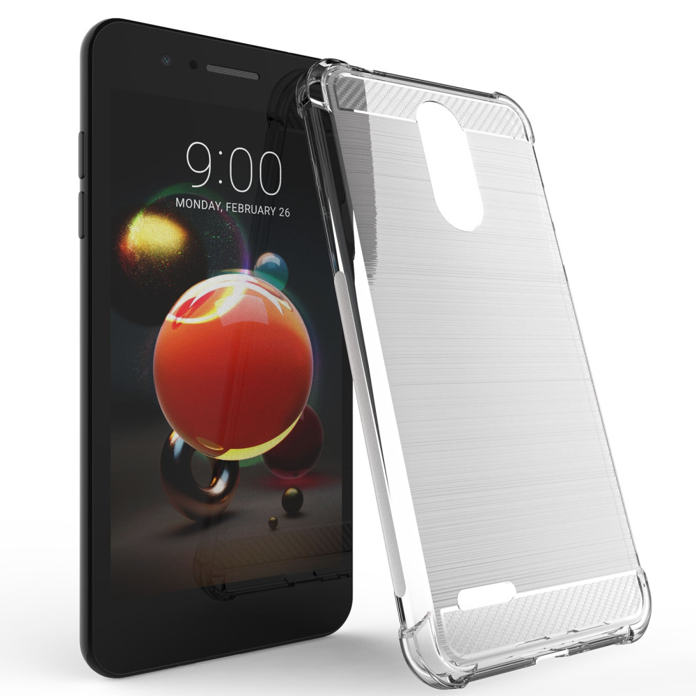 Caseflex Διάφανη Θήκη Σιλικόνης Carbon Fibre Effect LG K9 / K8 2018 - Clear (CS000012LG)