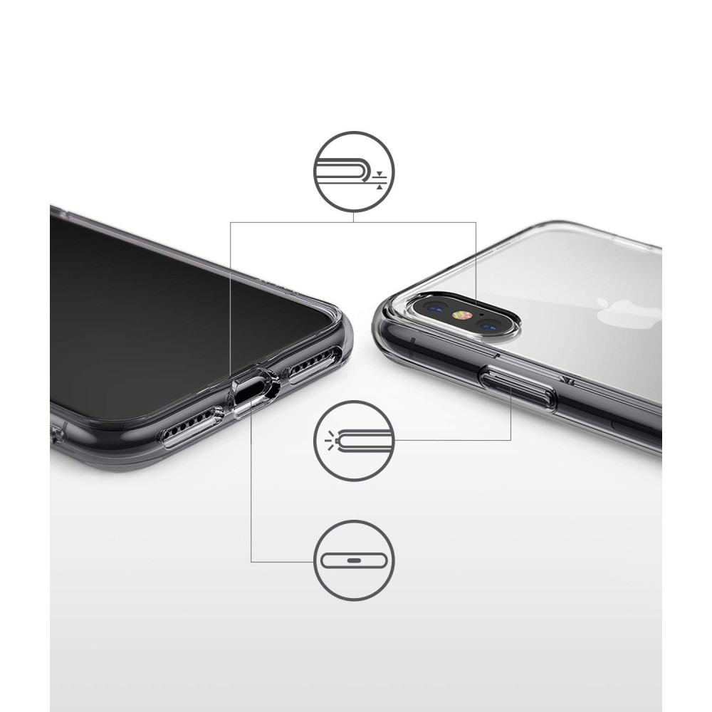 Ringke Fusion Θήκη με TPU Bumper iPhone Χ / XS - Smoke Black (14633)