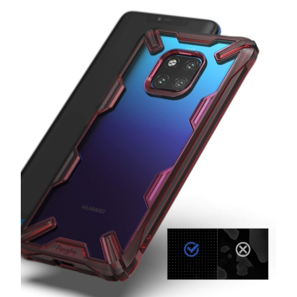Ringke Fusion-X Θήκη Huawei Mate 20 Pro με TPU Bumper - Ruby Red (14704)