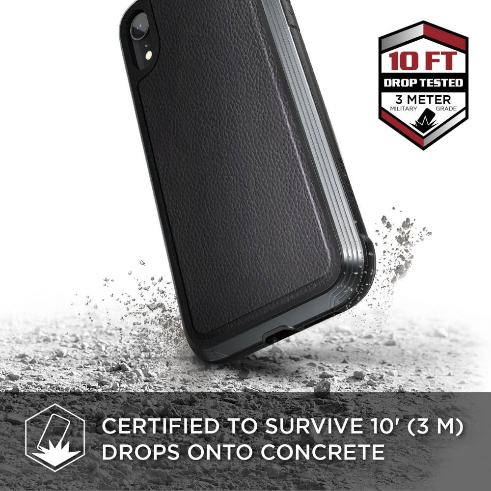 X-Doria Defense Lux Θήκη iPhone XR - Black Leather (3X3C0552B)