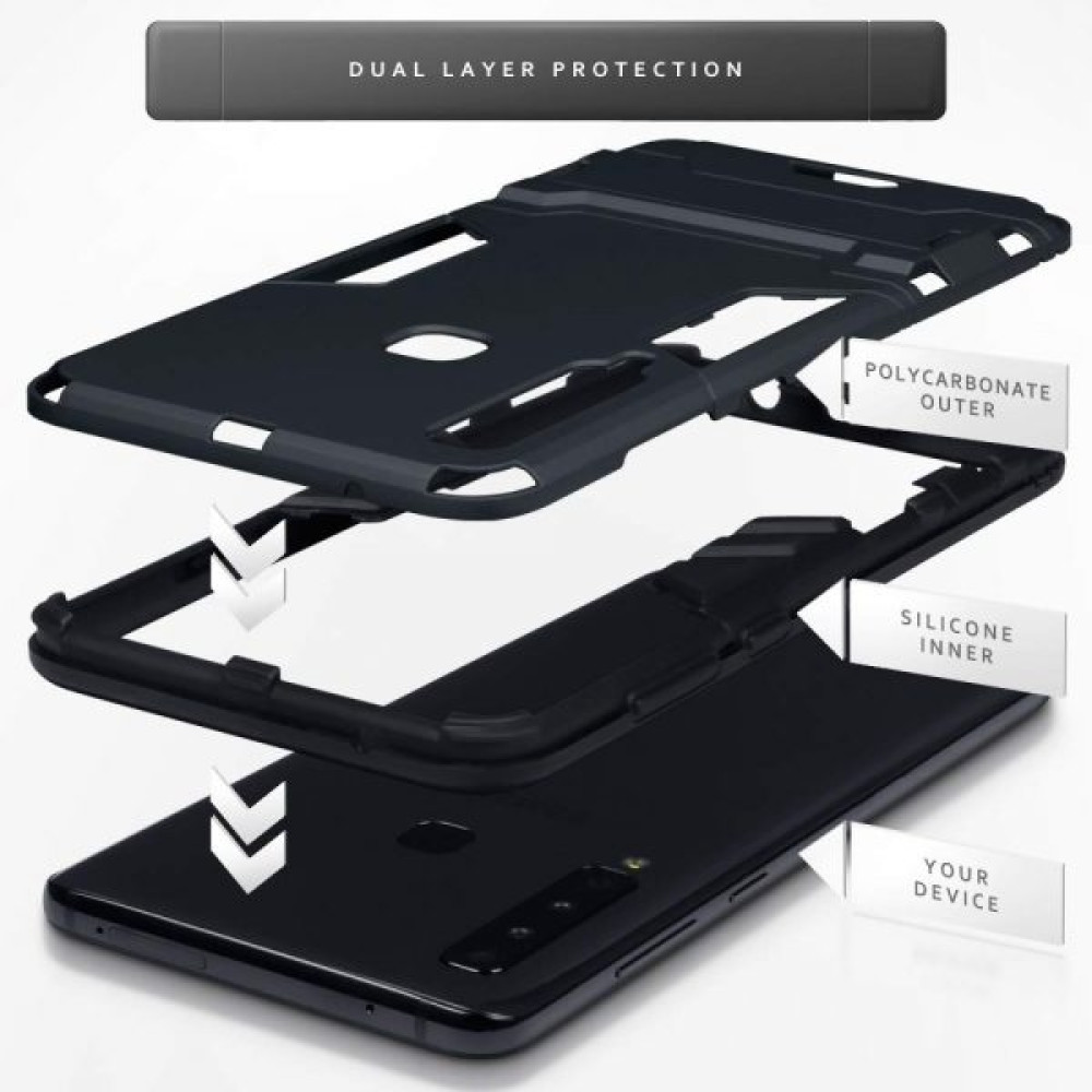 Terrapin Ανθεκτική Dual Layer Θήκη Samsung Galaxy A9 2018 - Black (131-002-113)