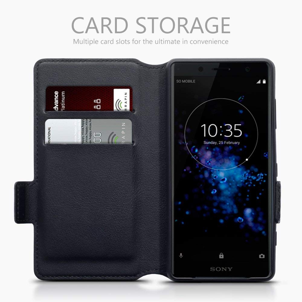 Terrapin Low Profile Θήκη - Πορτοφόλι Carbon Fibre Sony Xperia XZ2 Compact - Black (117-005-632)