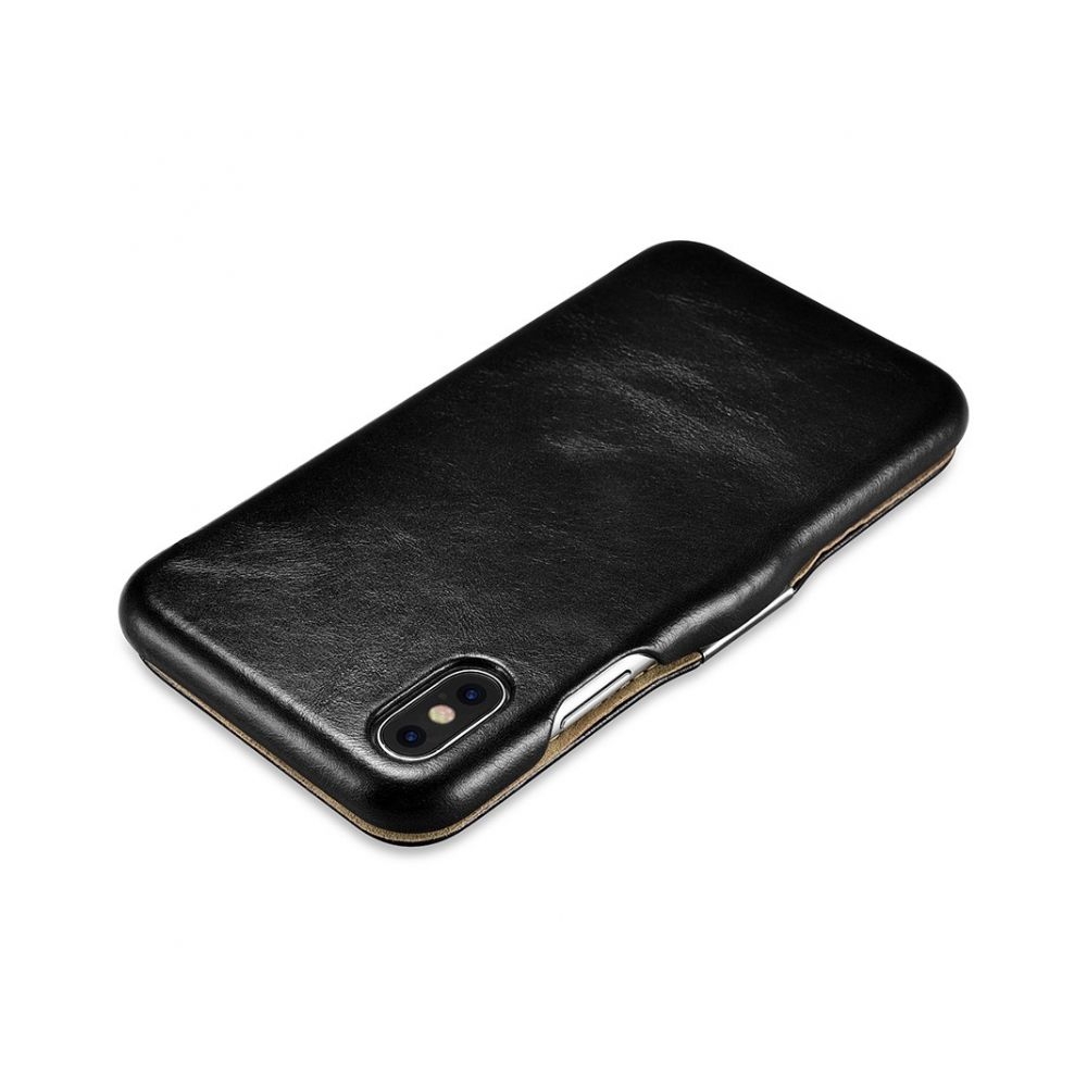 iCarer Vintage Series Side-Open Δερμάτινη Θήκη iPhone XS Max - Black (14844)