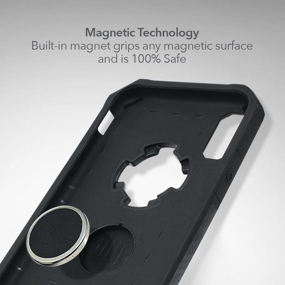Rokform Rugged Θήκη iPhone XR με Μεταλλική Πλάκα για Μαγνητική Βάση Αυτοκινήτου - Gunmetal (305343P)