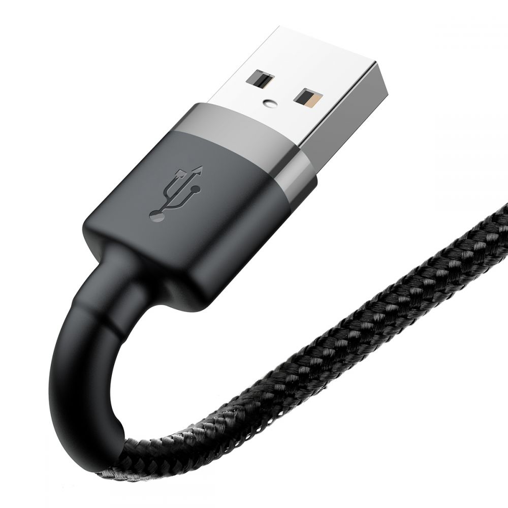 Baseus Καλώδιο Φόρτισης και Μεταφοράς Δεδομένων USB σε Lightning 50cm - Grey / Black (CALKLF-AG1)