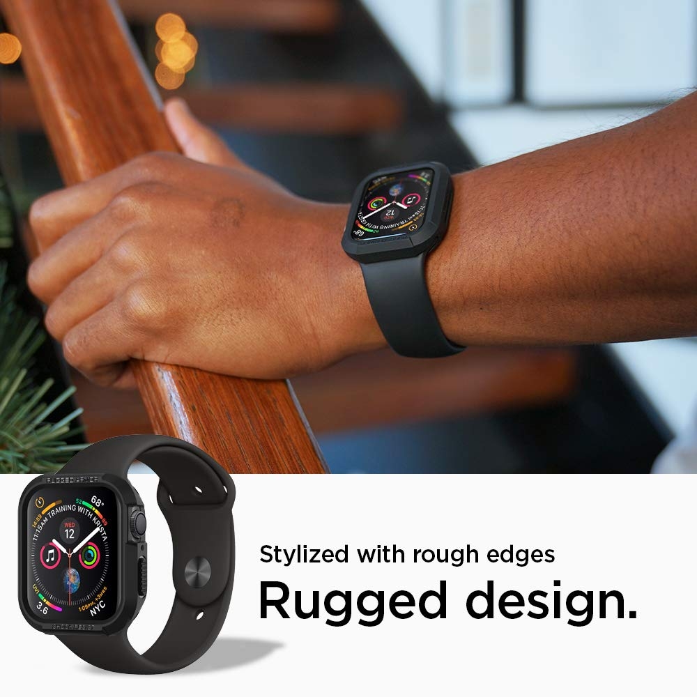 Spigen Θήκη Rugged Armor Apple Watch SE/9/8/7/6/5/4 (45/44mm) - Black (062CS24469)