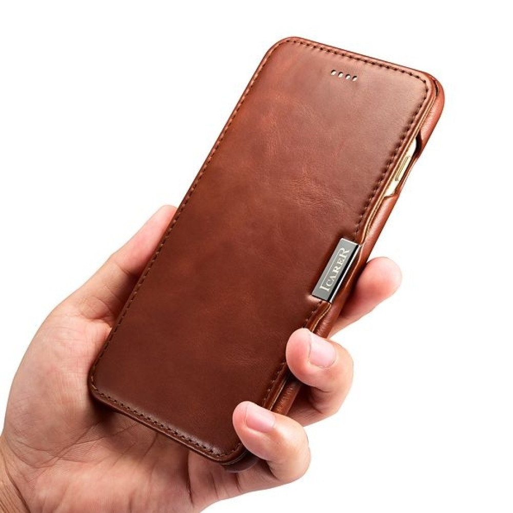 iCarer Vintage Series Side-Open Δερμάτινη Θήκη iPhone 8 Plus / iPhone 7 Plus - Red (44673)