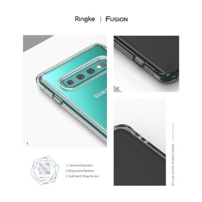 Ringke Fusion Θήκη με TPU Bumper Samsung Galaxy S10 Plus - Clear (45709)
