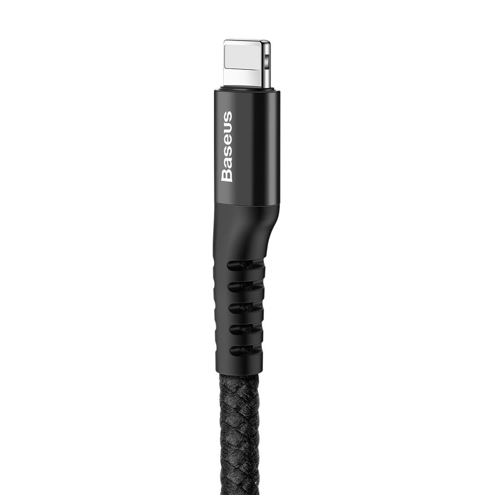 Baseus Fish Eye Spring Data Cable - Καλώδιο USB σε Lightning 2A - 1m - Black (CALSR-01)