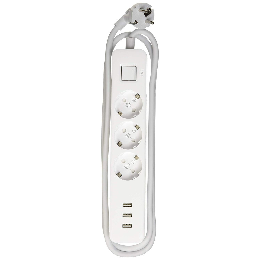 Xiaomi Mi Power Strip - Πολύπριζο 3 Θέσεων & 3 Θύρες USB - White (18082/00002865)