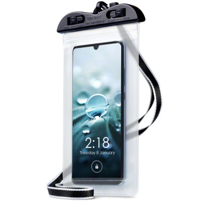 Τerrapin Universal Αδιάβροχη Θήκη Πουγκί για Smartphones έως 6.5'' - Frosted Transparent (156-019-005)