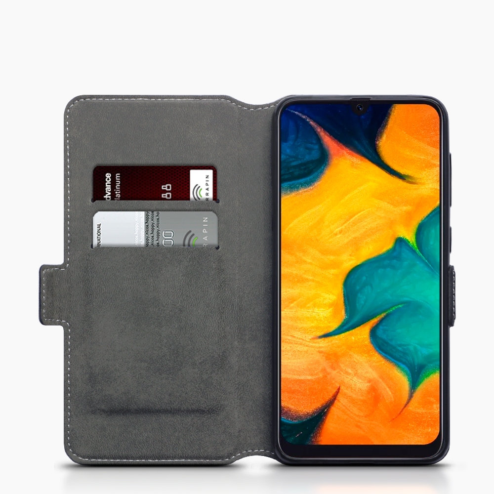 Terrapin Low Profile PU Leather Θήκη - Πορτοφόλι Samsung Galaxy A30 - Black (117-002a-132)