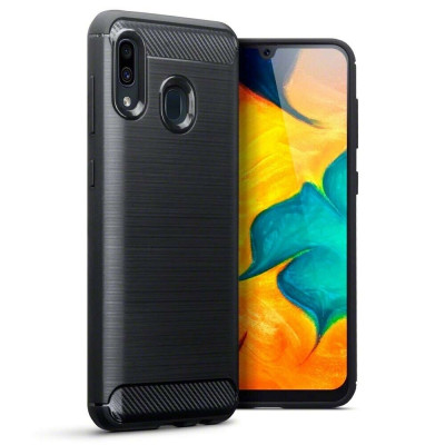 Terrapin TPU Θήκη Σιλικόνης Carbon Fibre Samsung Galaxy A30 - Black (118-002-754)