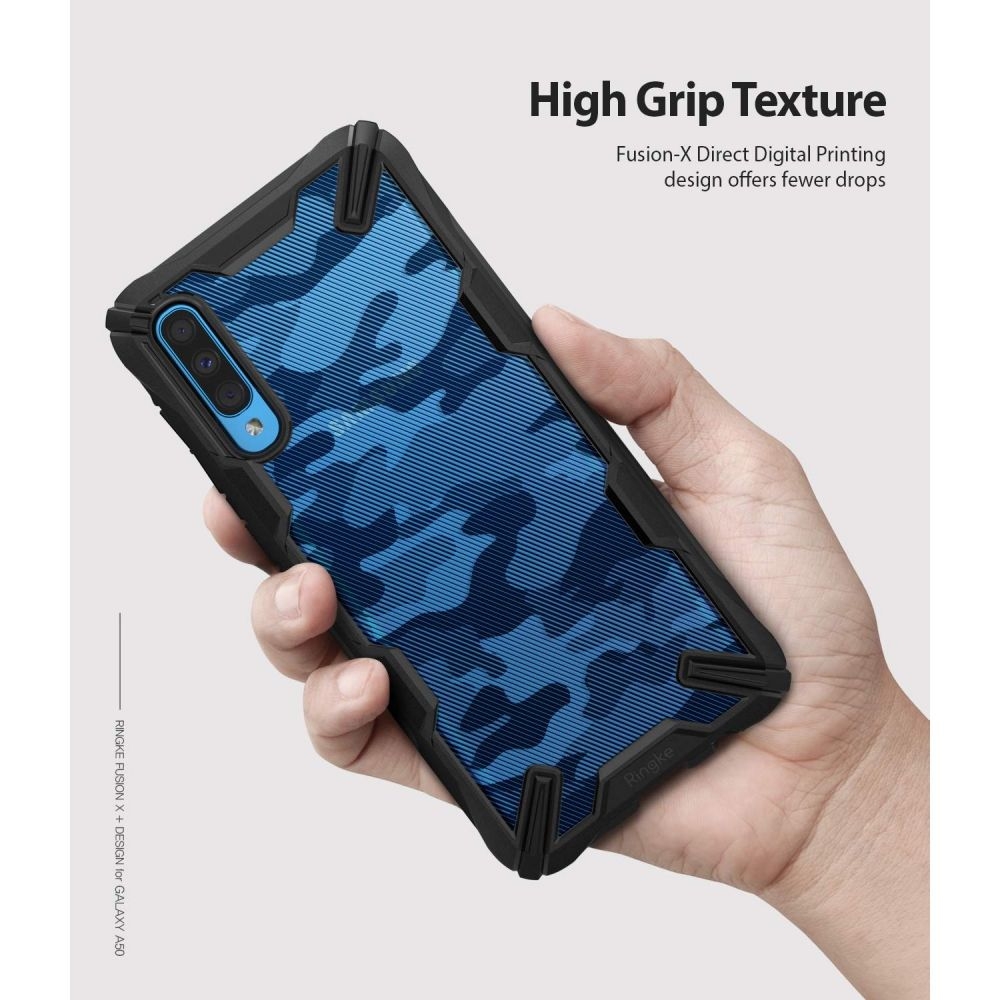 Ringke Fusion-X Θήκη Samsung Galaxy A70 - Camo Black (49070)