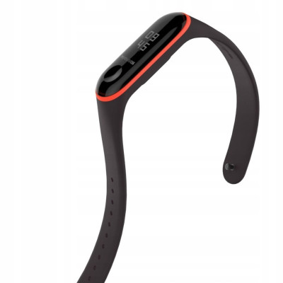 Ανταλλακτικό Λουράκι Xiaomi Mi Band 4/3 - OEM - Black/Red (50281)