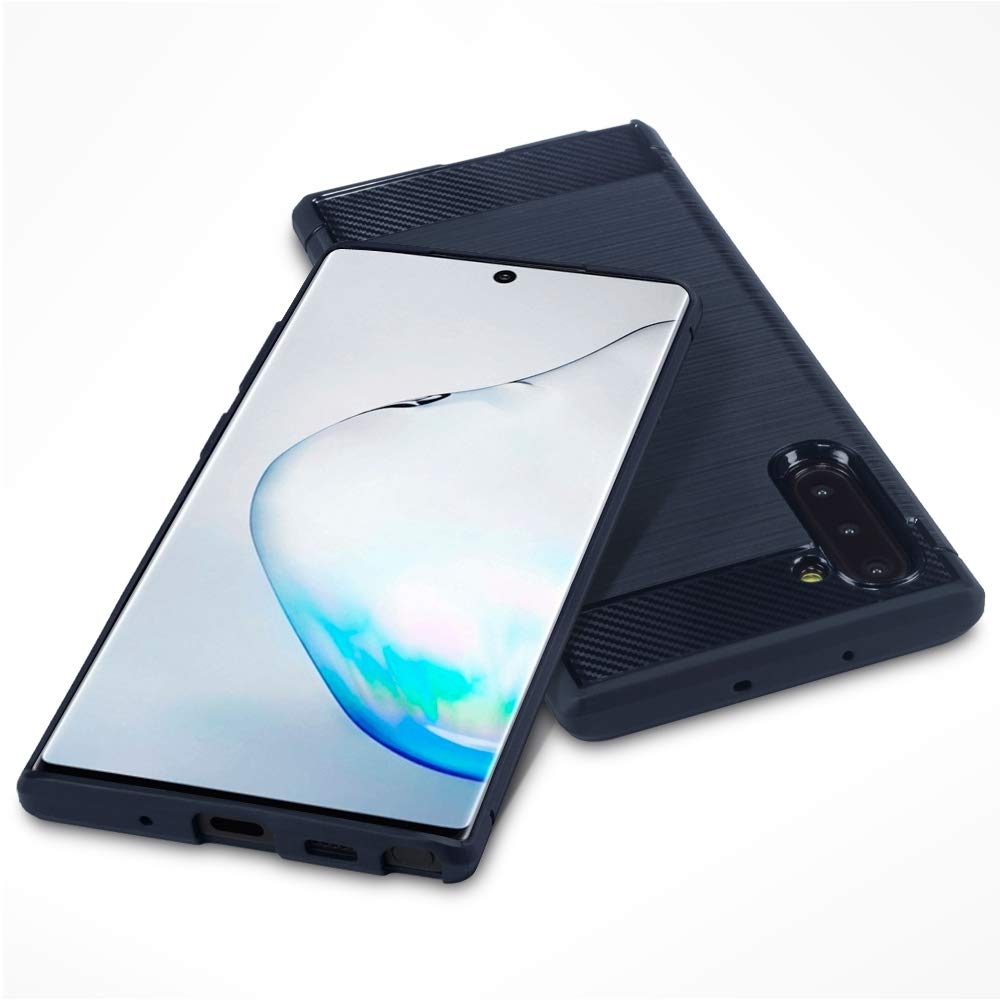 Terrapin Θήκη Σιλικόνης Carbon Fibre Samsung Galaxy Note 10 - Blue (118-002-785)