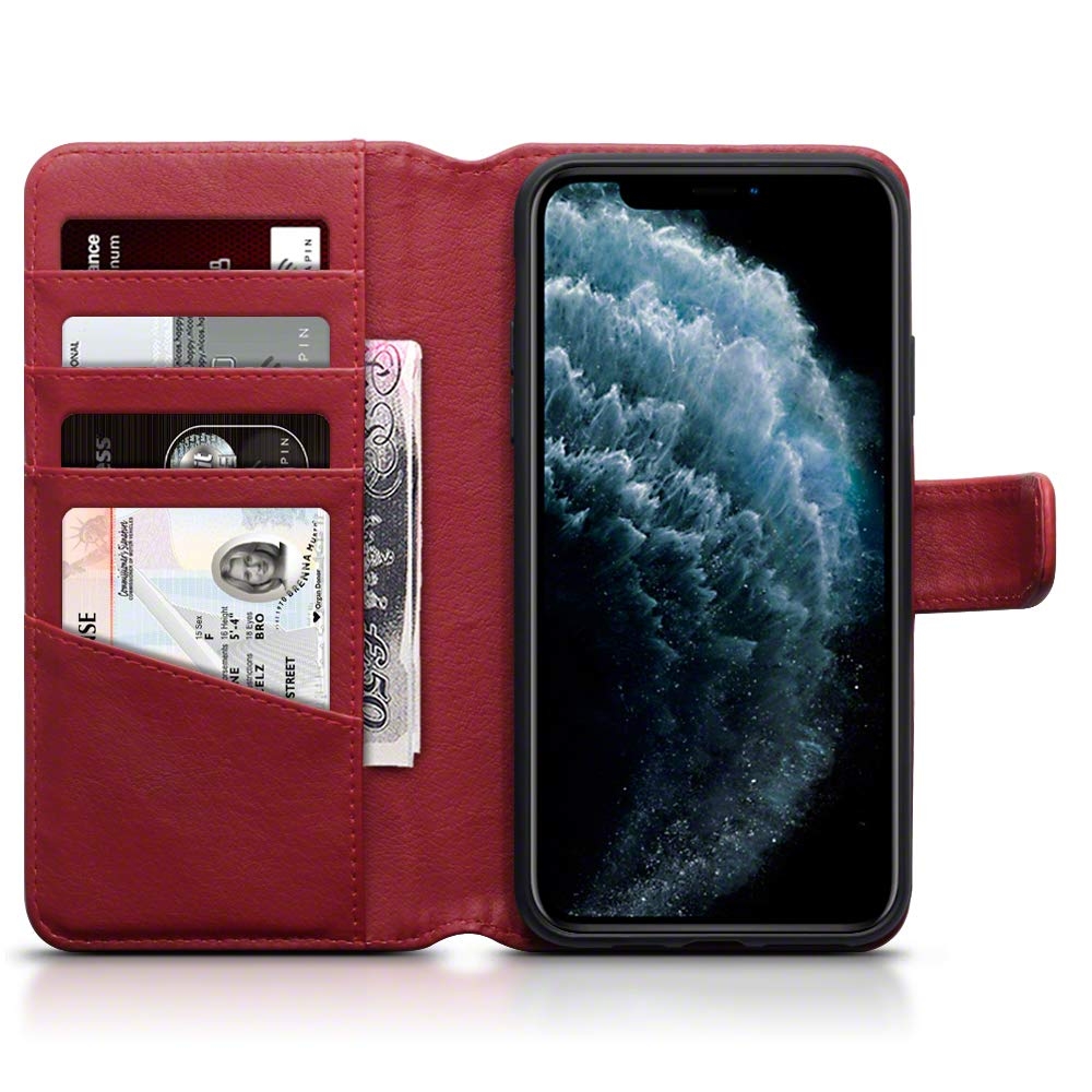 Terrapin Δερμάτινη Θήκη - Πορτοφόλι iPhone 11 Pro Max - Red (117-131-005)