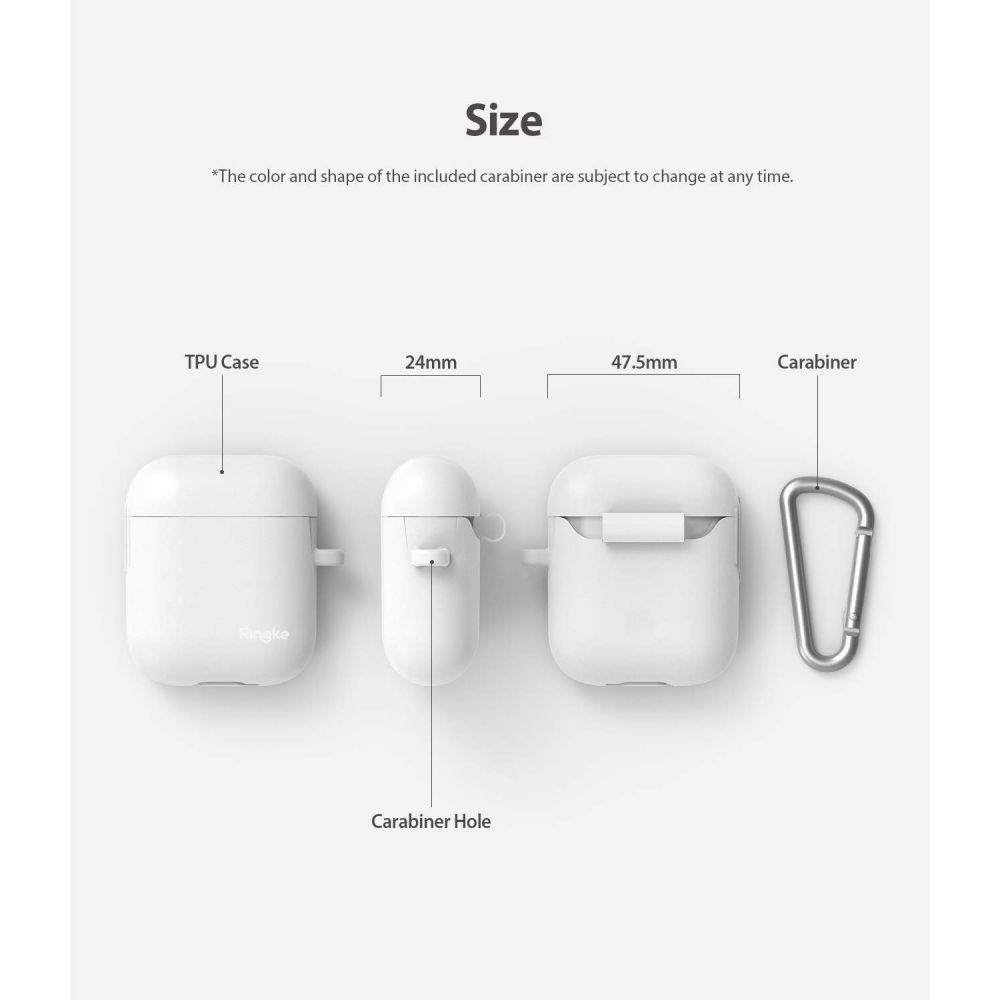 Ringke Θήκη Σιλικόνης Apple Airpods 2nd Gen / 1st Gen - White (52108)