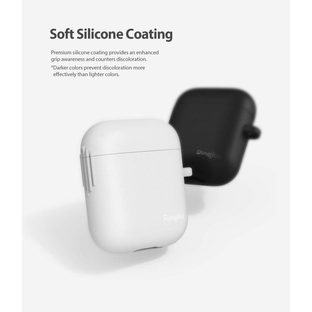 Ringke Θήκη Σιλικόνης Apple Airpods 2nd Gen / 1st Gen - White (52108)