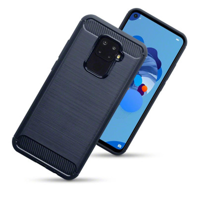 Terrapin Θήκη Σιλικόνης Carbon Fibre Huawei Mate 30 Lite - Blue (118-083-213)