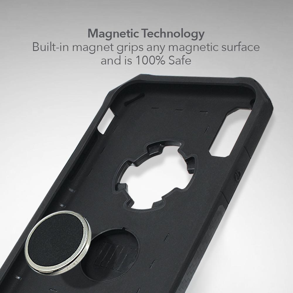 Rokform Rugged Θήκη iPhone XS Max με Μεταλλική Πλάκα για Μαγνητική Βάση Αυτοκινήτου - Black (305101P)