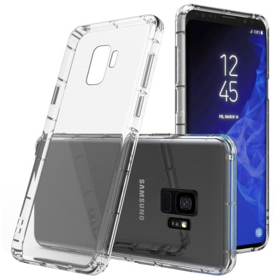 RedShield Διάφανη Θήκη Σιλικόνης & Full Body Tempered Glass Samsung Galaxy S9 - Black (RSHIGELLY36GLASS3DBK)