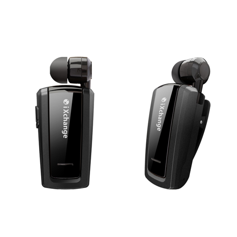 iXchange Mini Retractable - Bluetooth Μονό Ακουστικό - Black (UA25XBIXBK02)