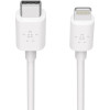 Belkin Καλώδιο Φόρτισης και Μεταφοράς Δεδομένων Lightning σε Type - C 1.2m - White (F8J239bt04-WHT)