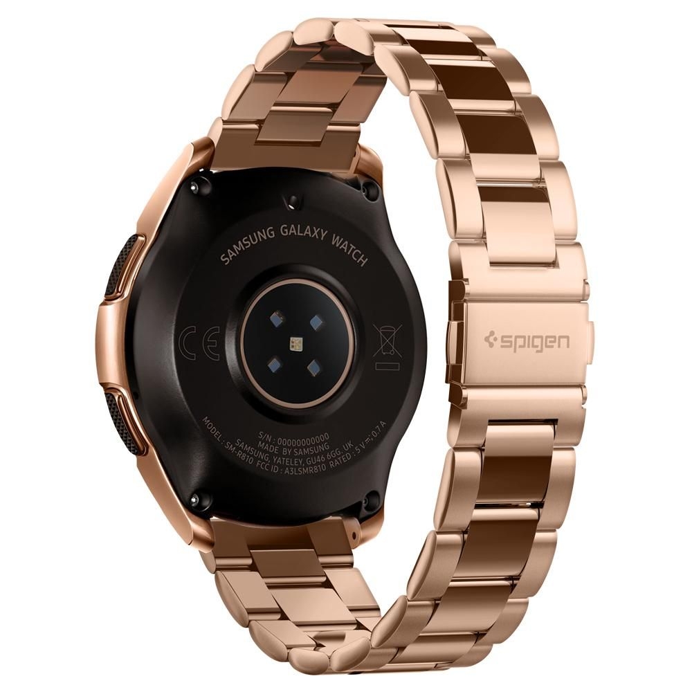 Spigen Modern Fit Μεταλλικό Λουράκι (20mm) Samsung Galaxy Watch FE / 7 / 6 / 5 / 5 Pro / Watch 4 / Classic 4 (47/46/45/44/43/42/40mm) - Rose Gold (600WB24982)