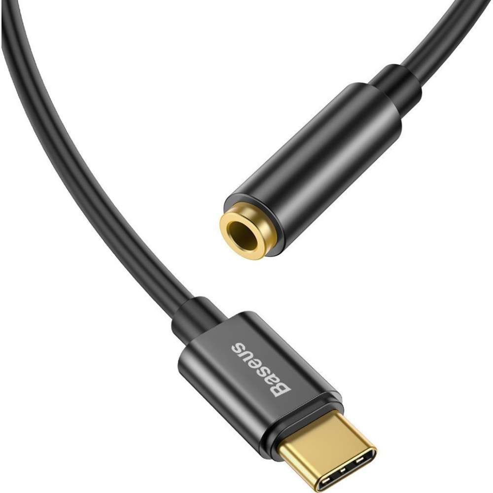 Baseus Αντάπτορας Type - C to 3.5mm Headphone Jack 3.5mm - Black (CATL54-01)
