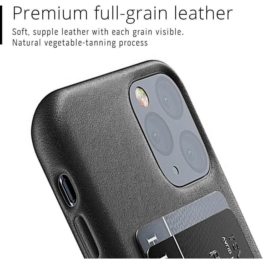 MUJJO Full Leather Wallet Case - Δερμάτινη Θήκη-Πορτοφόλι iPhone 11 Pro - Black (MUJJO-CL-002-BK)