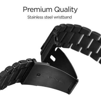 Spigen Modern Fit Μεταλλικό Λουράκι (22mm) Galaxy Watch 46mm - Black (600WB24983)