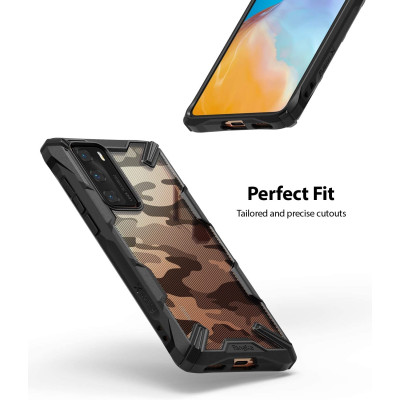 Ringke Fusion X Θήκη Σιλικόνης Huawei P40 - Camo Black (63883)