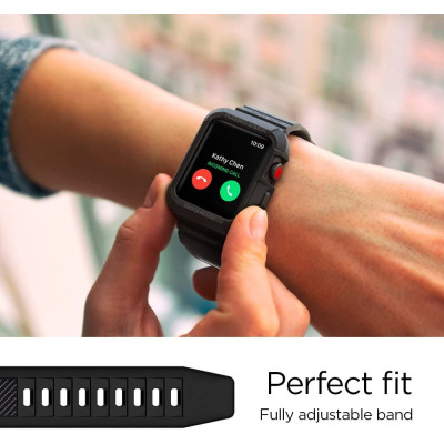 Spigen Θήκη Rugged Armor Pro Apple Watch SE/9/8/7/6/5/4 (41/40mm) - Black (ACS00546)