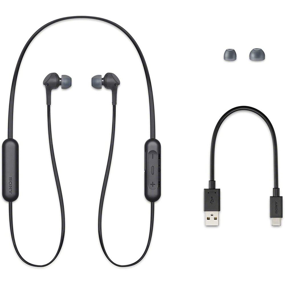 Sony Bluetooth Neckband WI-XB400 Ασύρματα Ακουστικά - Black (WIXB400B.CE7)