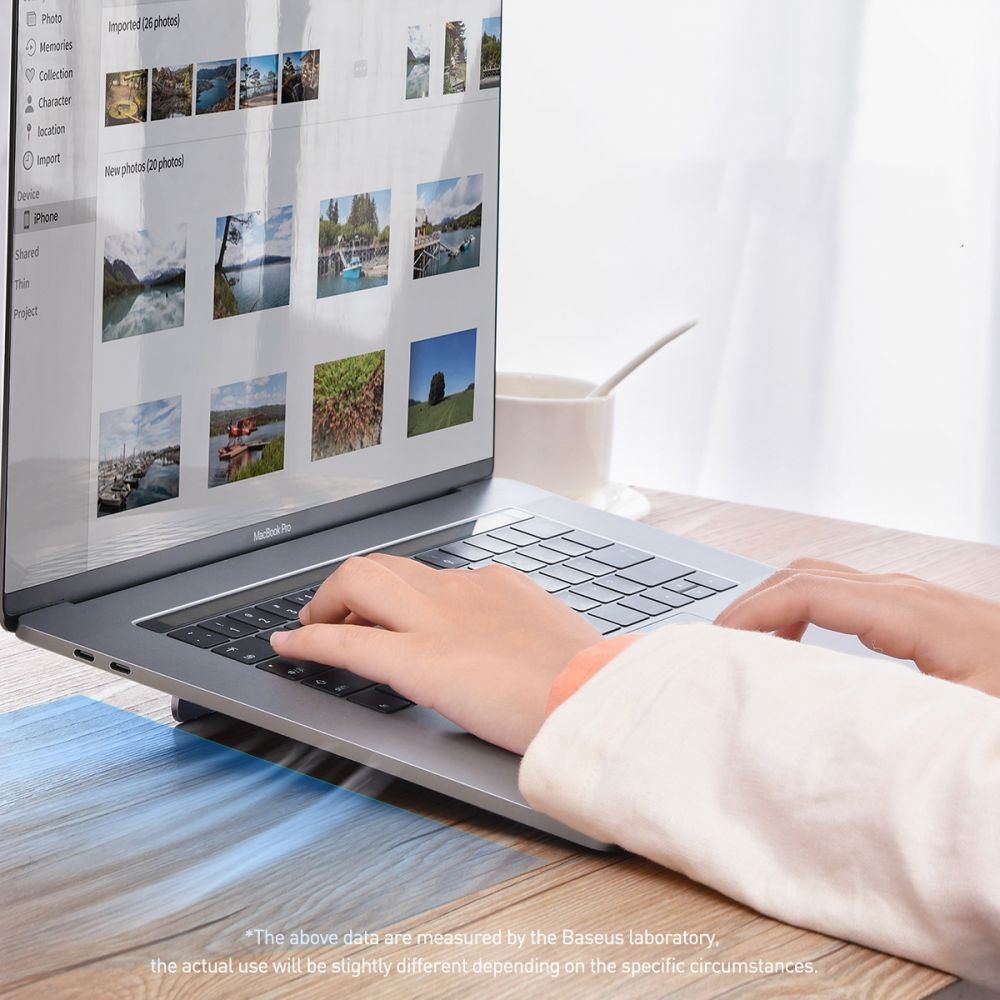 Baseus Universal Laptop Stand - Βάση Αλουμινίου για Laptop 11.6" - 17" - Dark Grey (SUZC-0G)